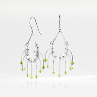 Lime Bead Tentacles Earrings