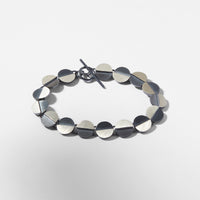 Half and Half Eclipse Circle Link Bracelet