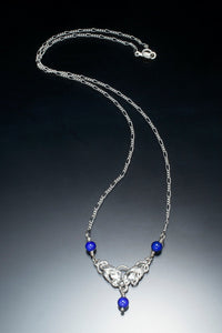 Leaf Trio Necklace with Lapis | Photo by Ralph Gabriner