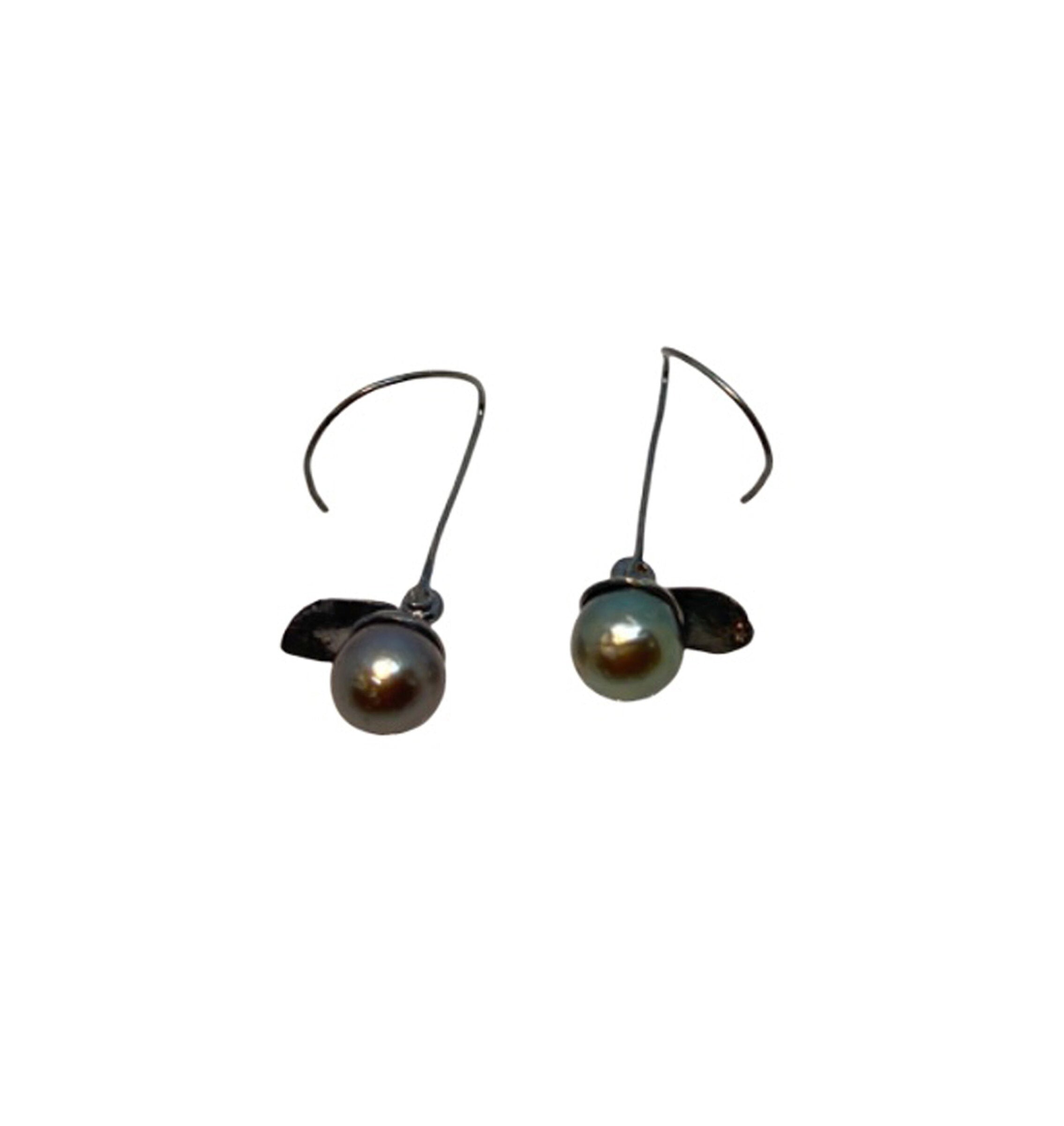 Silver Tahitian Cherry Earrings