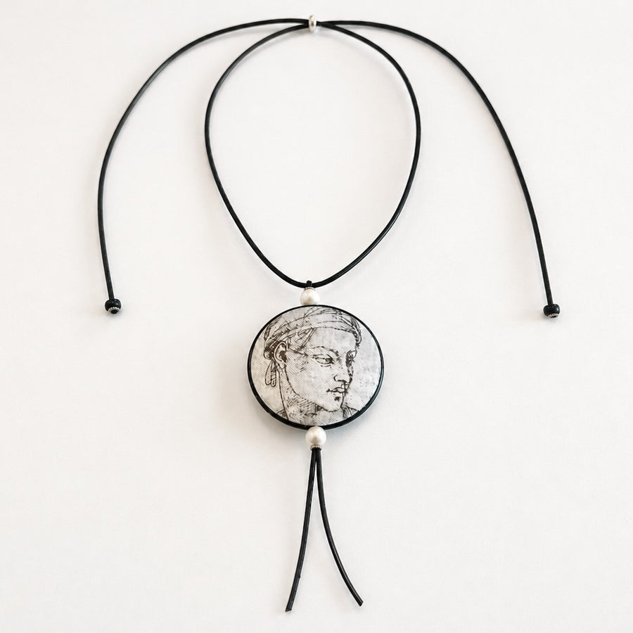 Florentine Reversible Silk Art Pendant