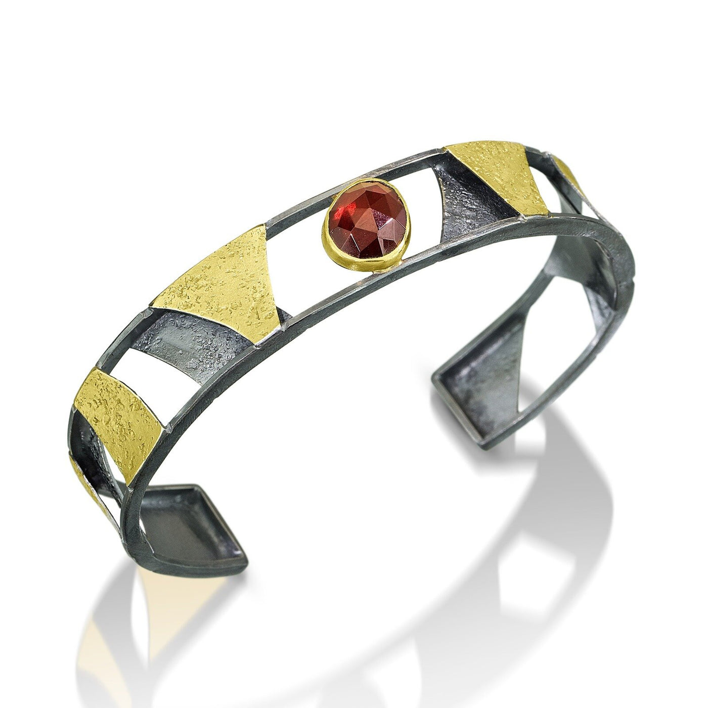 Rose-Cut Garnet Cuff