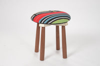 Kente Cloth and African Mahogany Stool