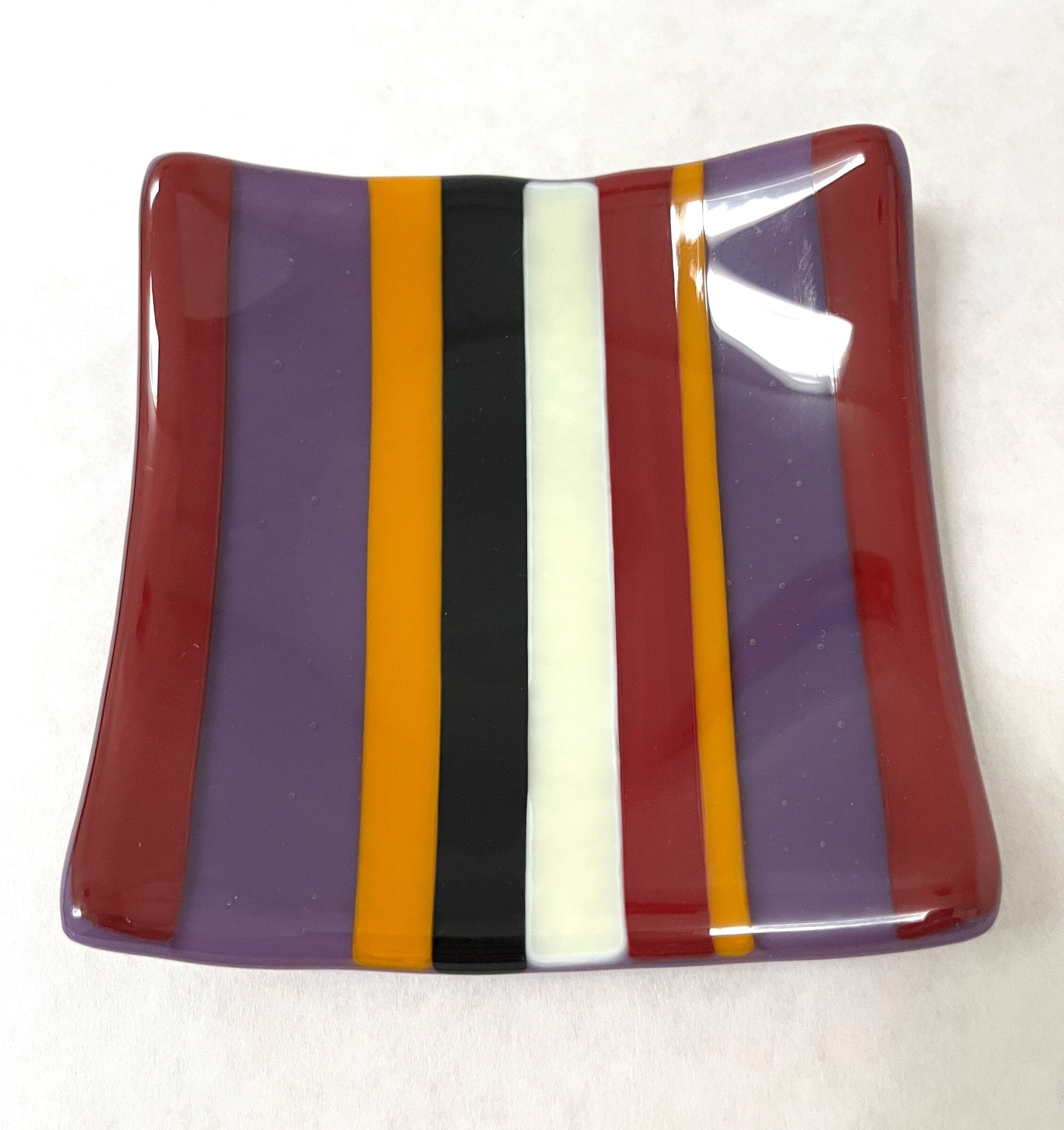 Four Stripey Plates
