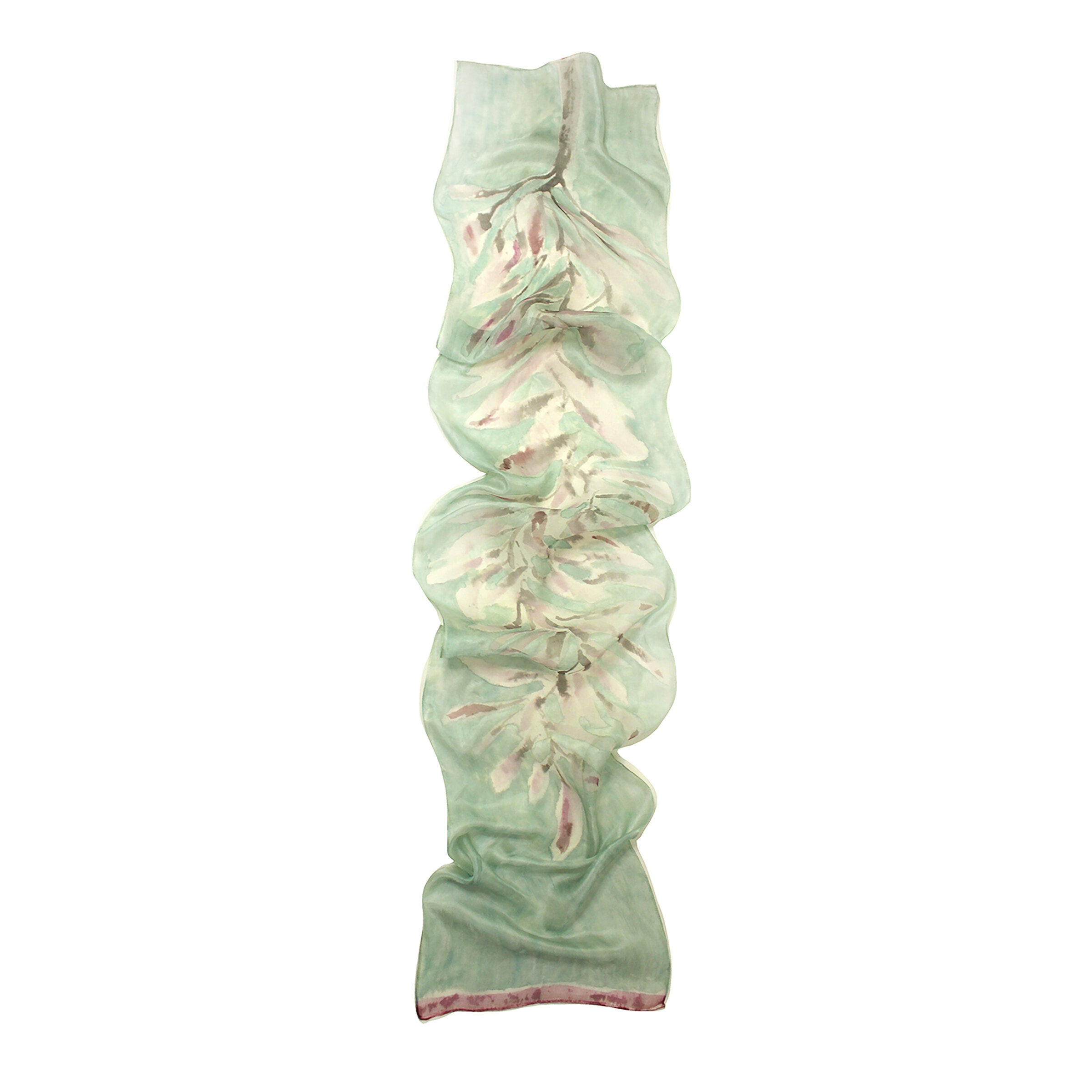 Sandy Sage - Silk hand painted scarf