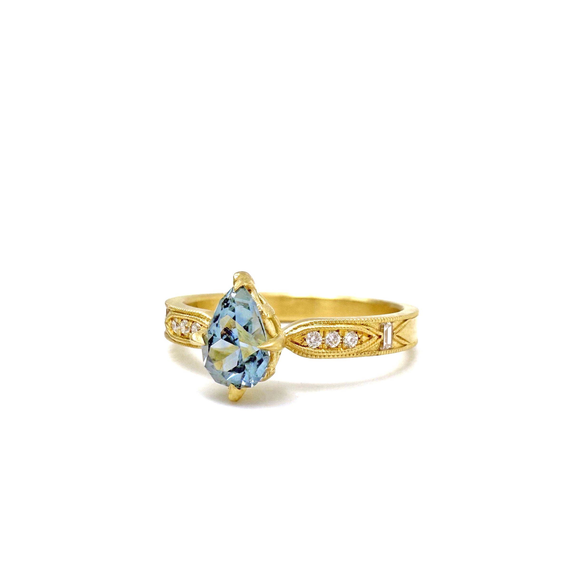 Berkshire Pear-Shaped Sapphire & Diamond Ring