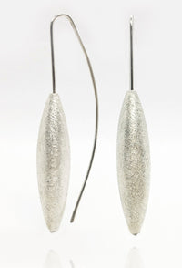 Long Silver Drop Earrings on Wires