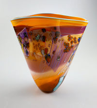 Color Field Vase in Orange Dream