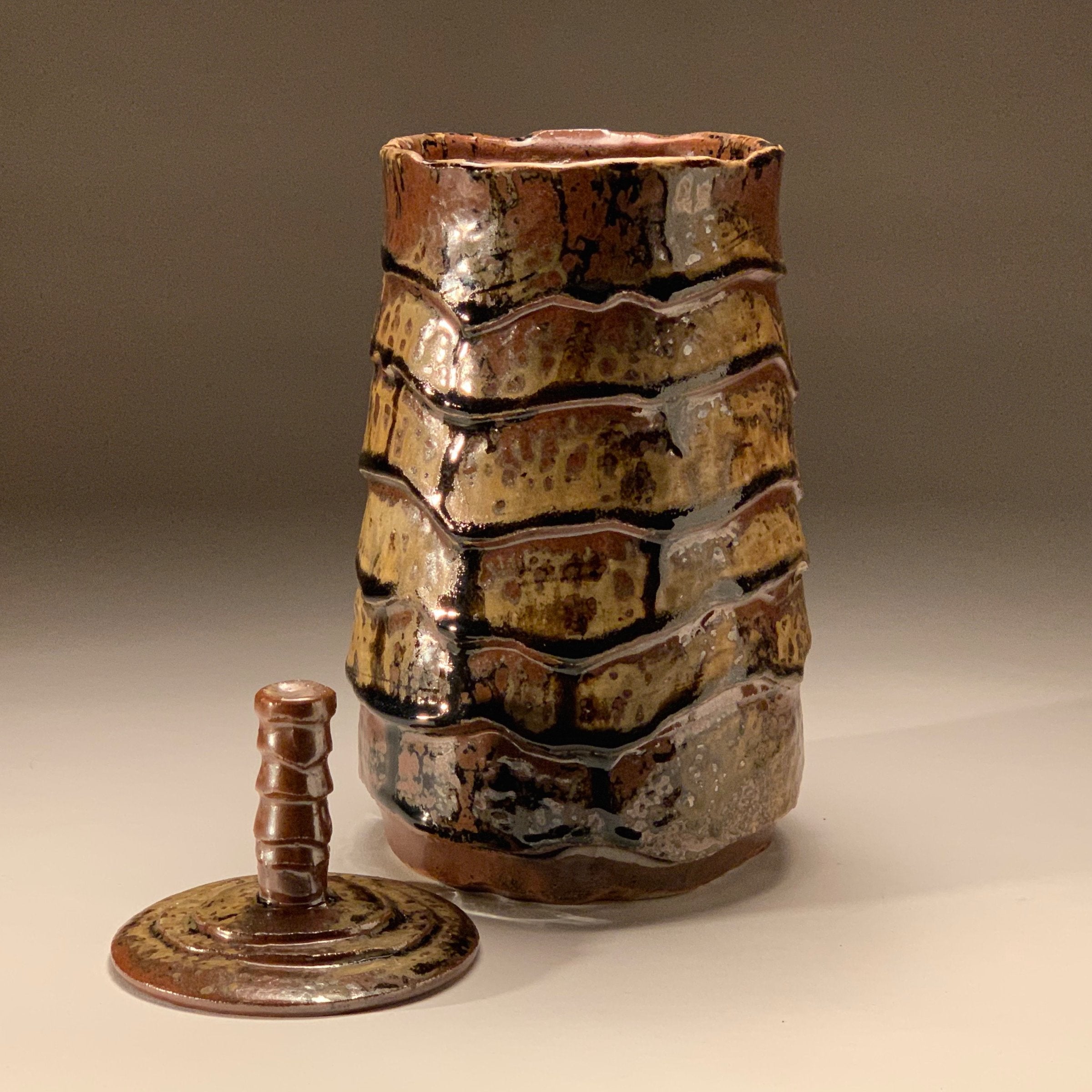 Carved Jar, Tenmoku and Ash