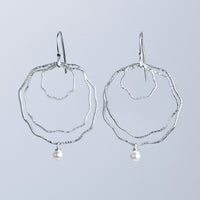 Large Pearl Blossom Drop Earrings