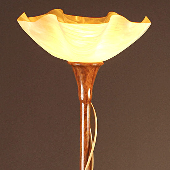 Double Tendril Torchiere in Bubinga