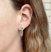 Fifi Earrings in Silver on model