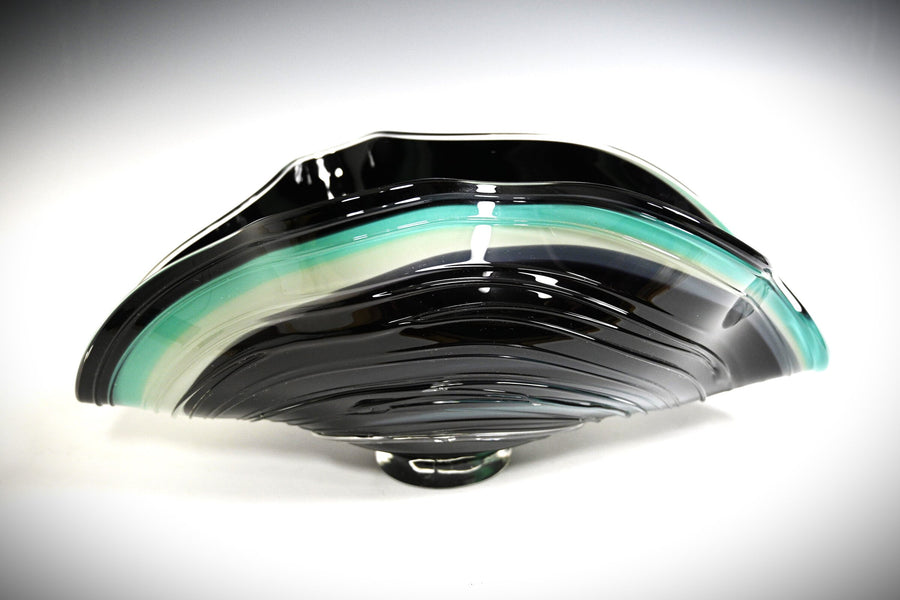Black/Teal Folded Bowl