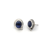 Sapphire & Diamond Stud Earrings