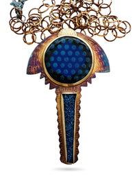 Electric Blue With Dots Necklace