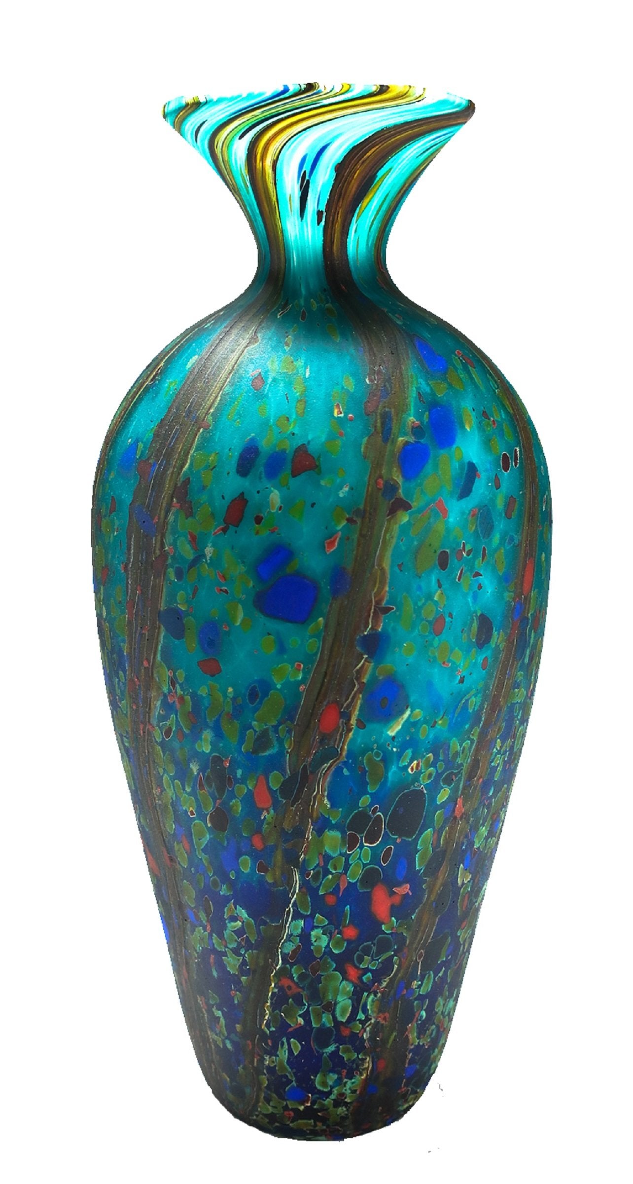 Matte Ocean Forest Amphora Vase