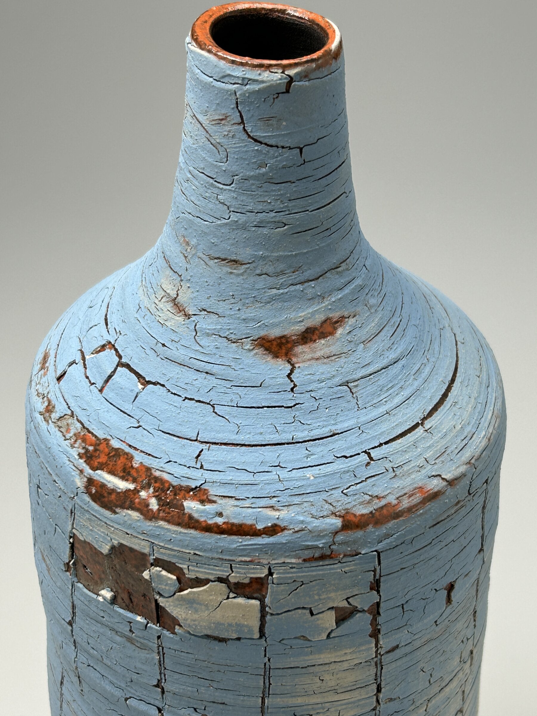 Blue Crackle Bottle