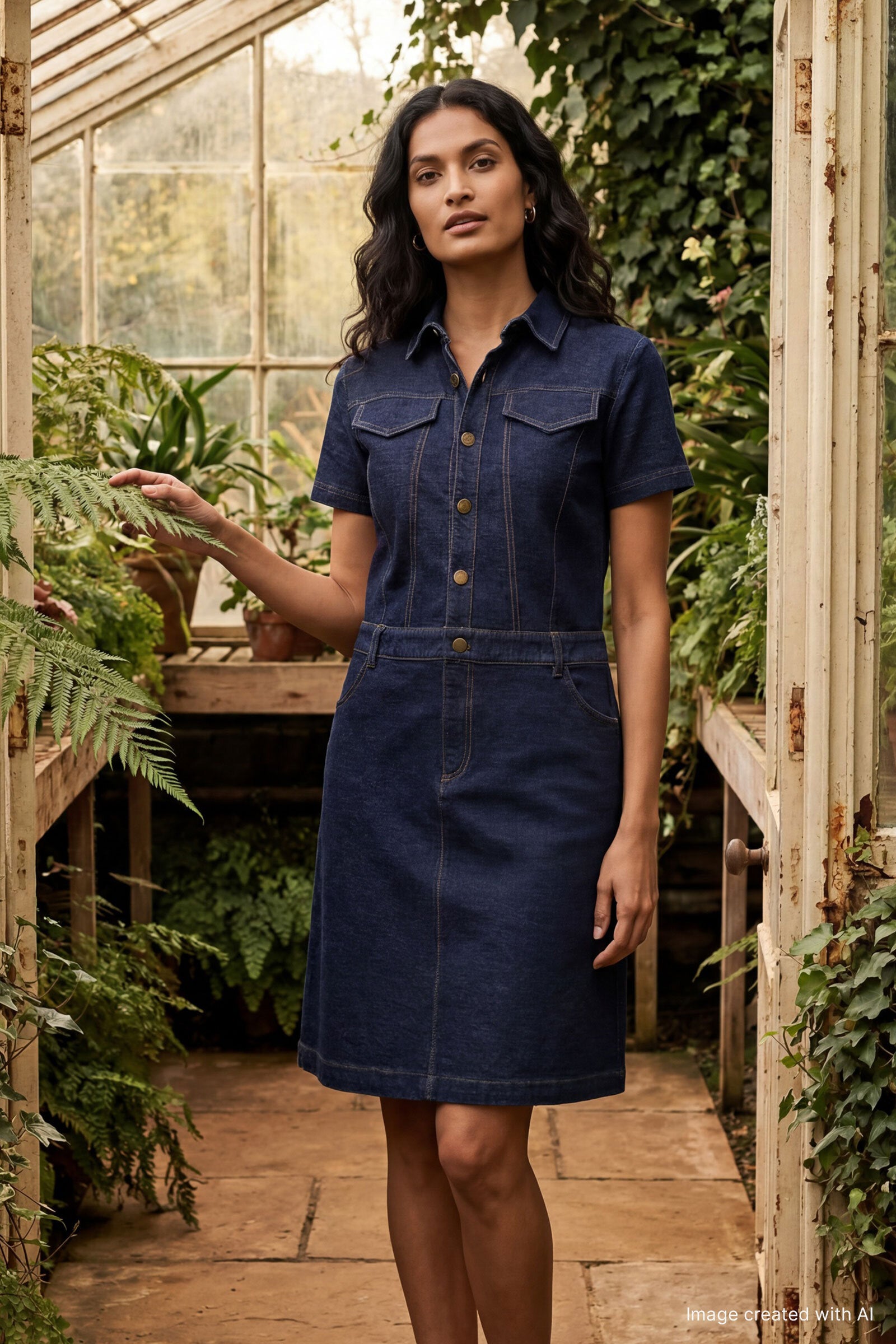 Dream Knit Denim Giselle Dress