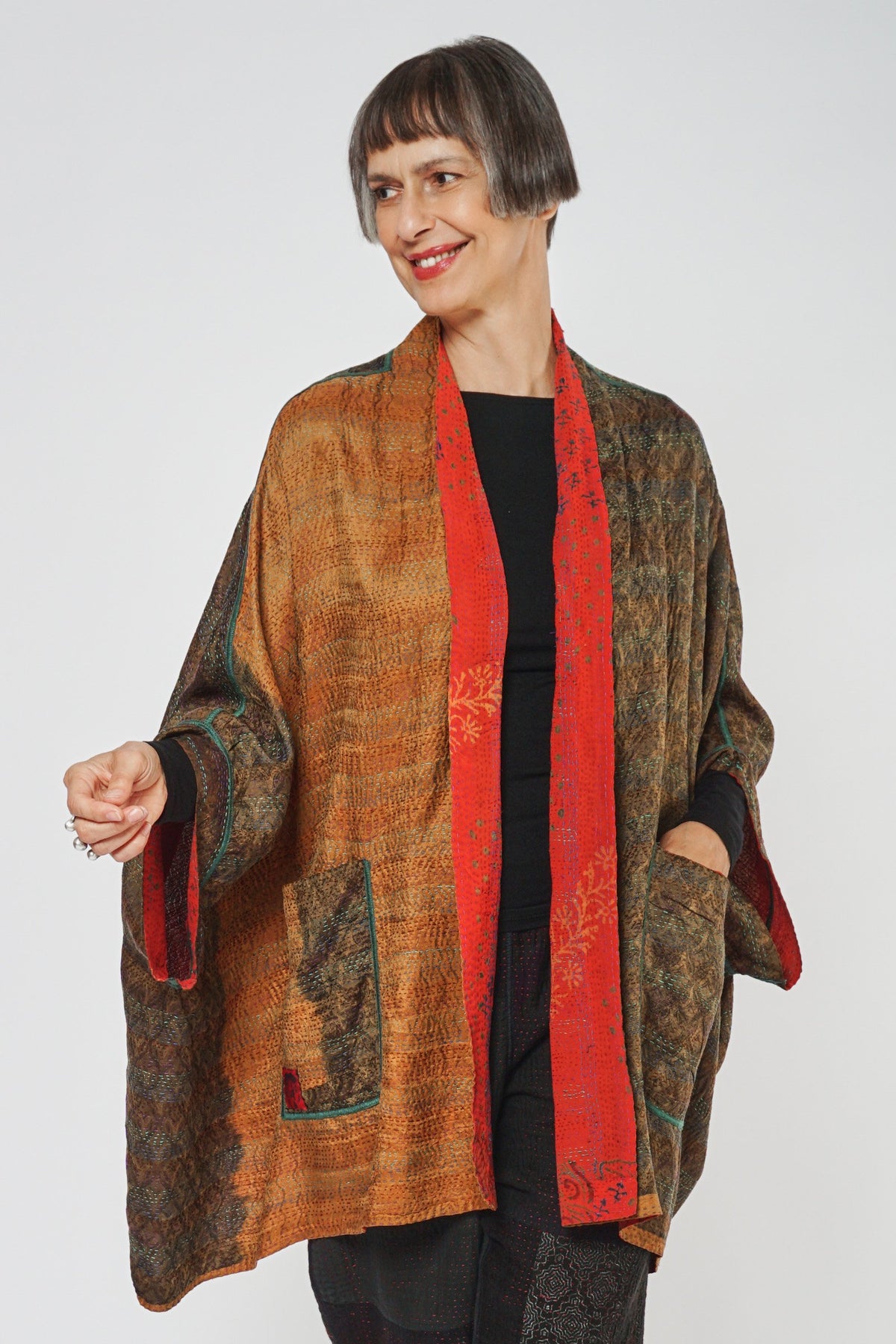 Double Collar Poncho #6