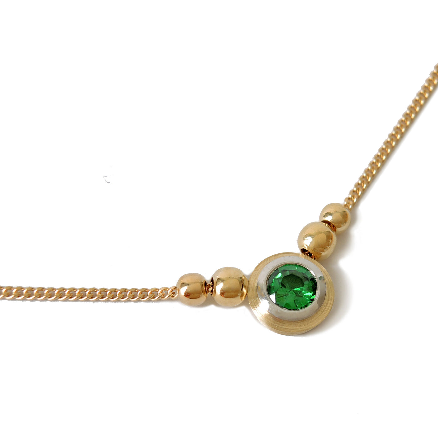Simplicity Double Bezel Tsavorite Pendant