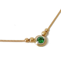 Simplicity Double Bezel Tsavorite Pendant