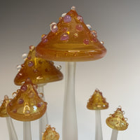 Birch Fairy Mushroom Log Lamp
