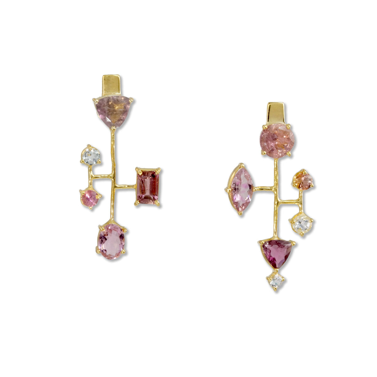Tourmaline & Sapphire Calder Earrings