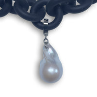 White Baroque Pearl Drop Necklace