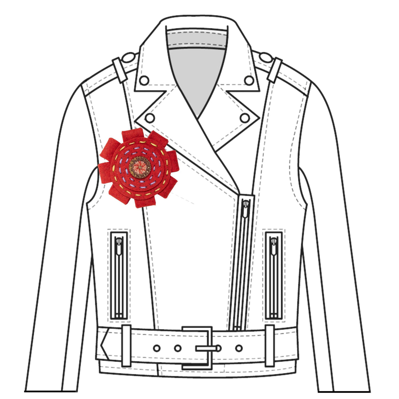 Big Rosette Brooch II