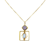 Lavender & White Art Deco Pendant