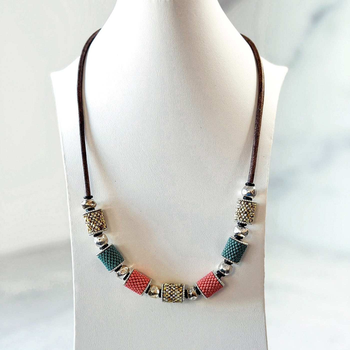 Coral Canyon Barrel Necklace