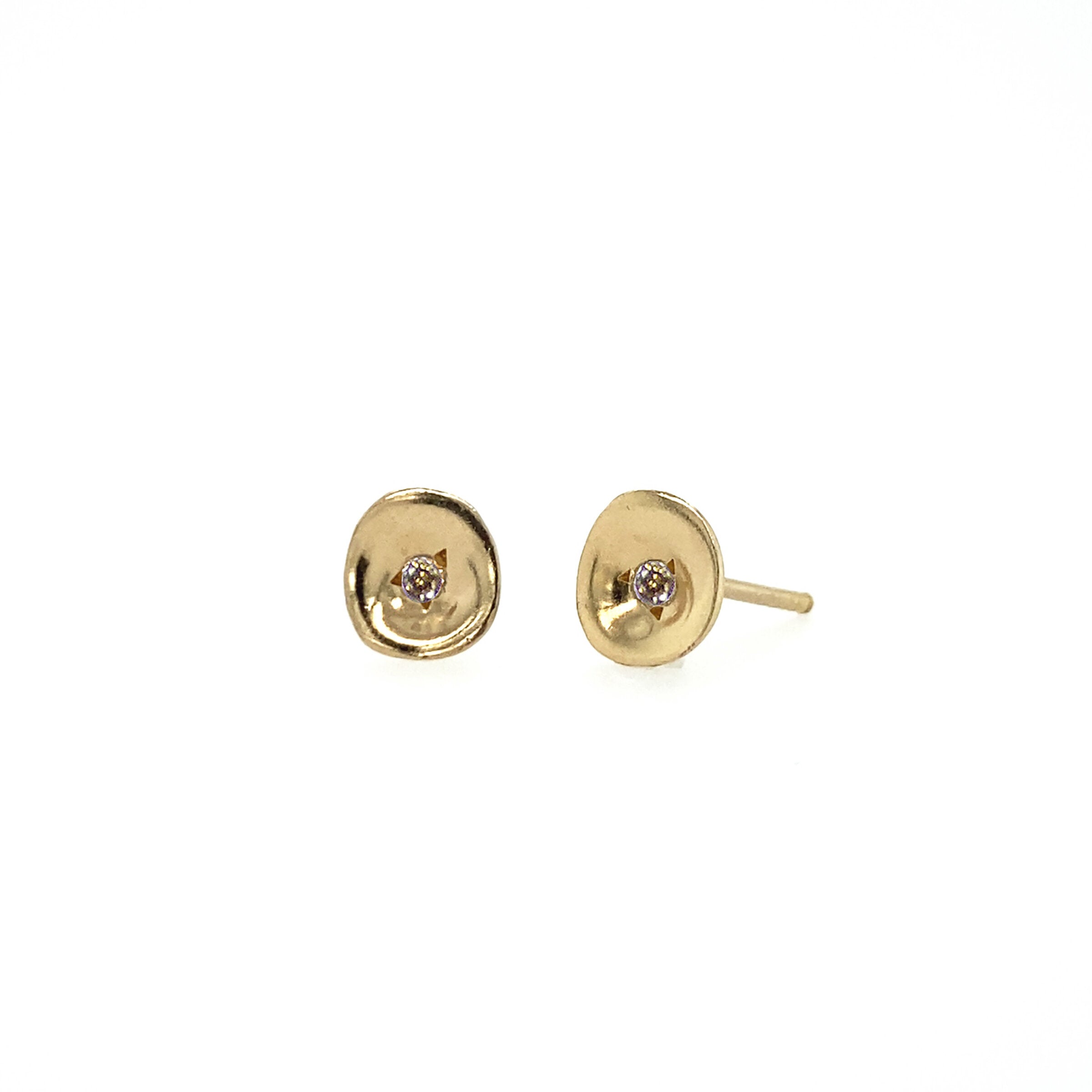 18k Vermeil, Champagne Diamond