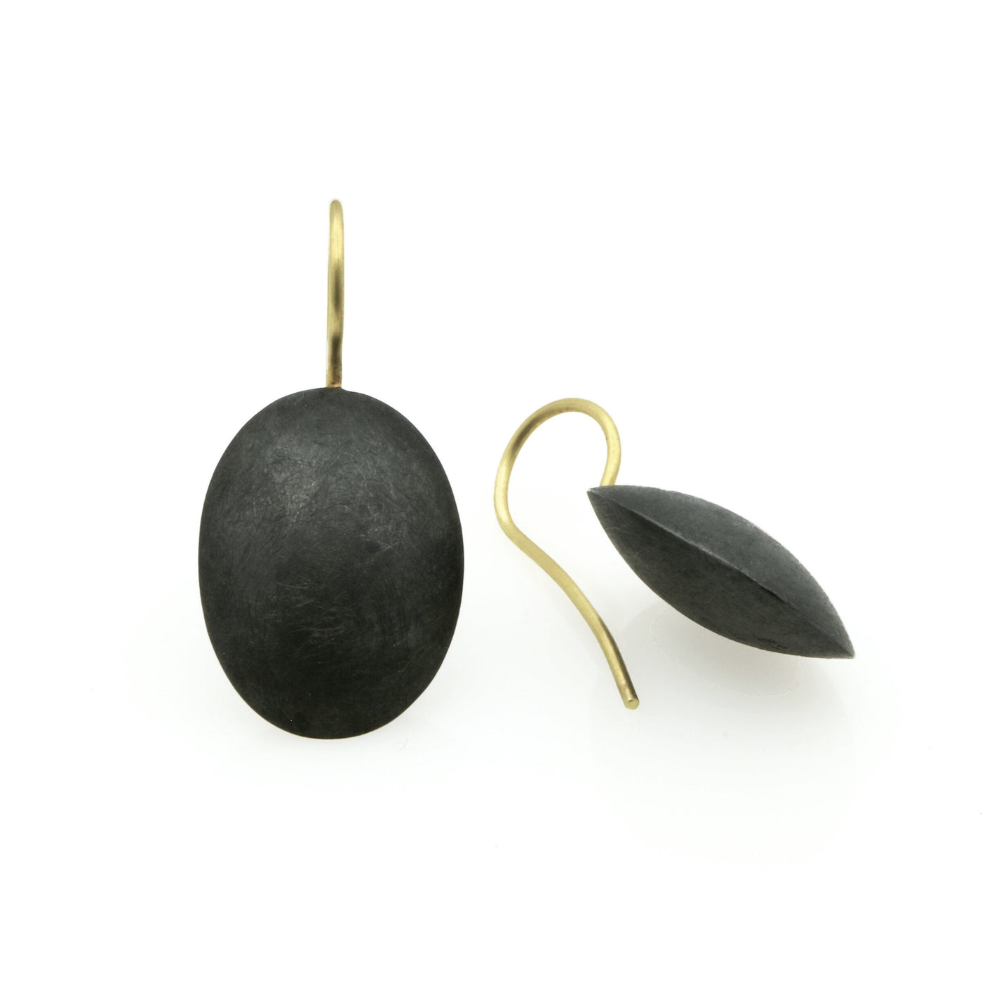 Oxidized Oval Earrings