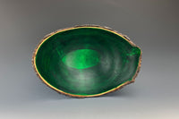 Natural Edge Dyed Maple Bowl in Green