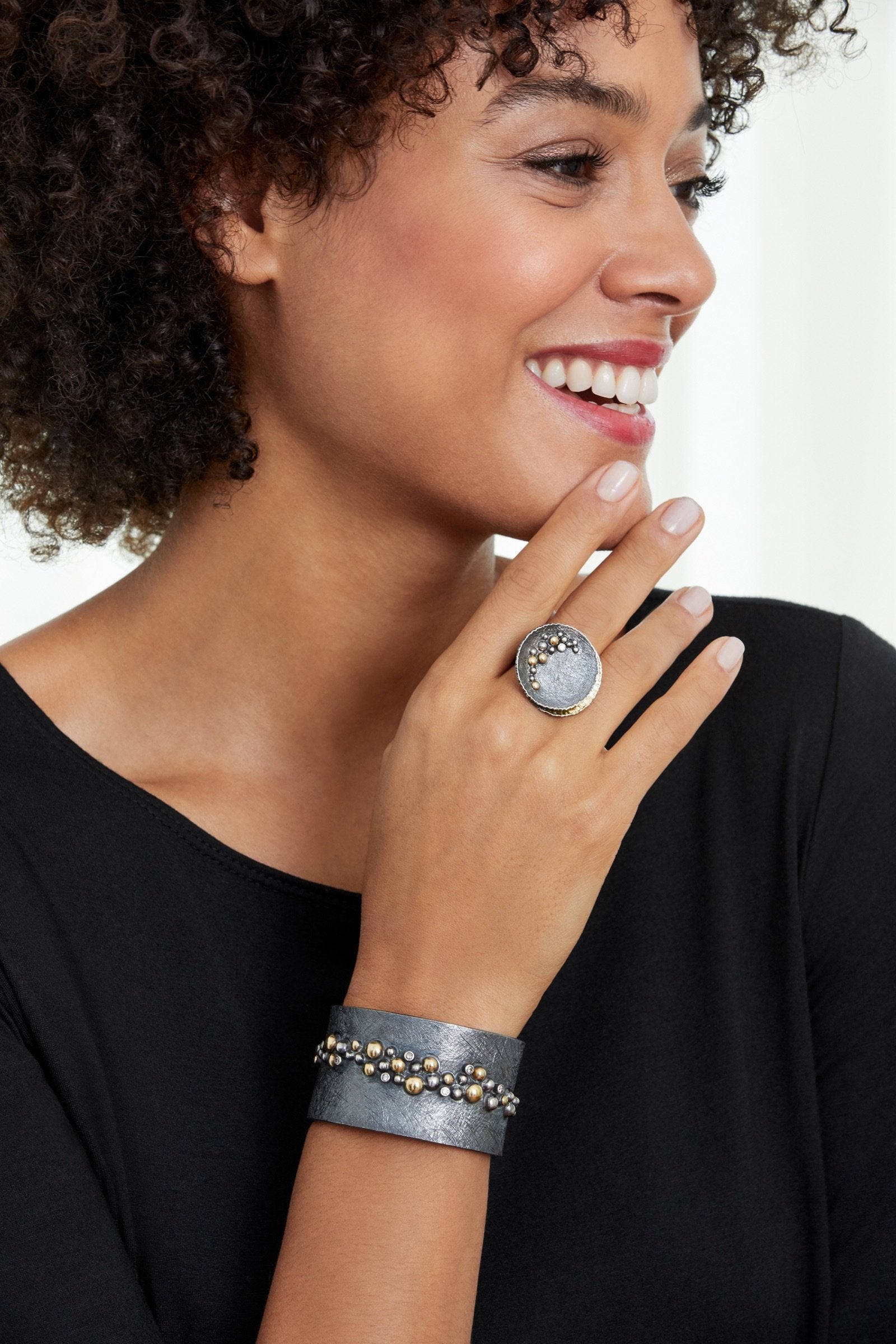 shown with Eclisse Cuff Bracelet