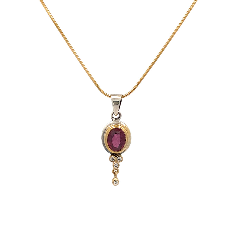 Ruby & Diamonds Pendant II
