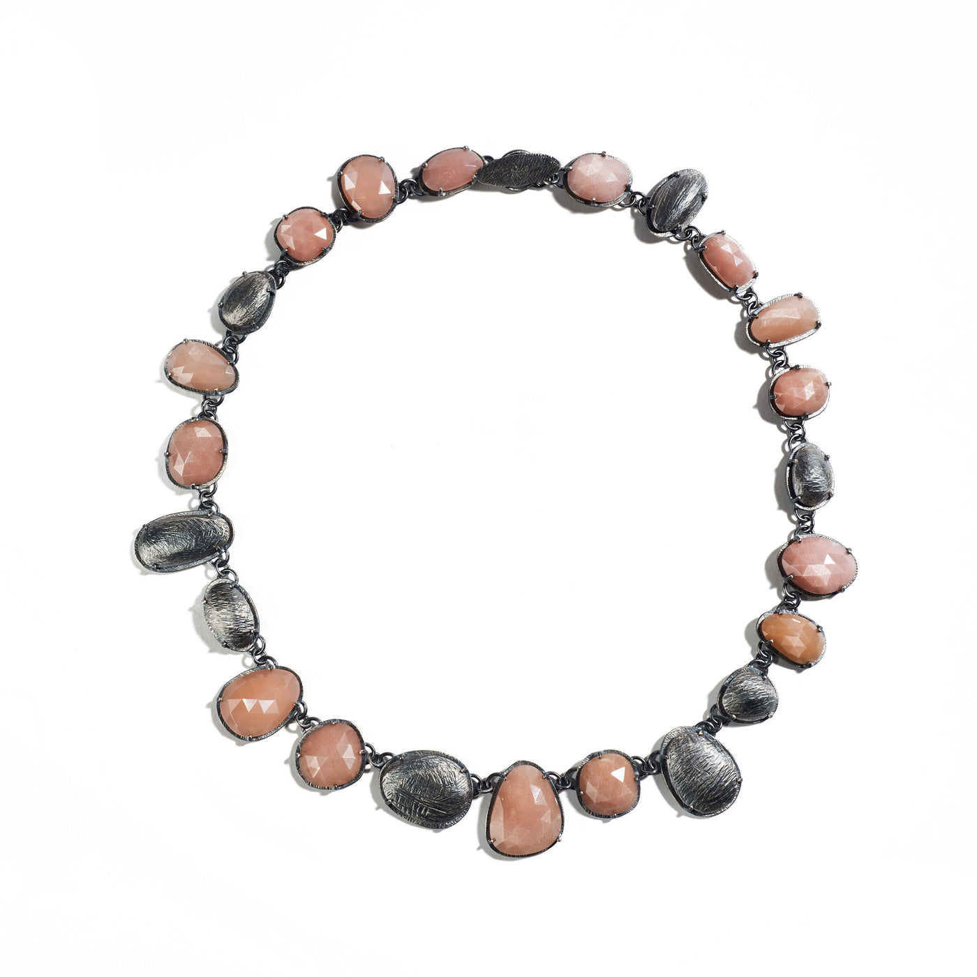 Carved Pebble Link Necklace