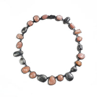 Carved Pebble Link Necklace