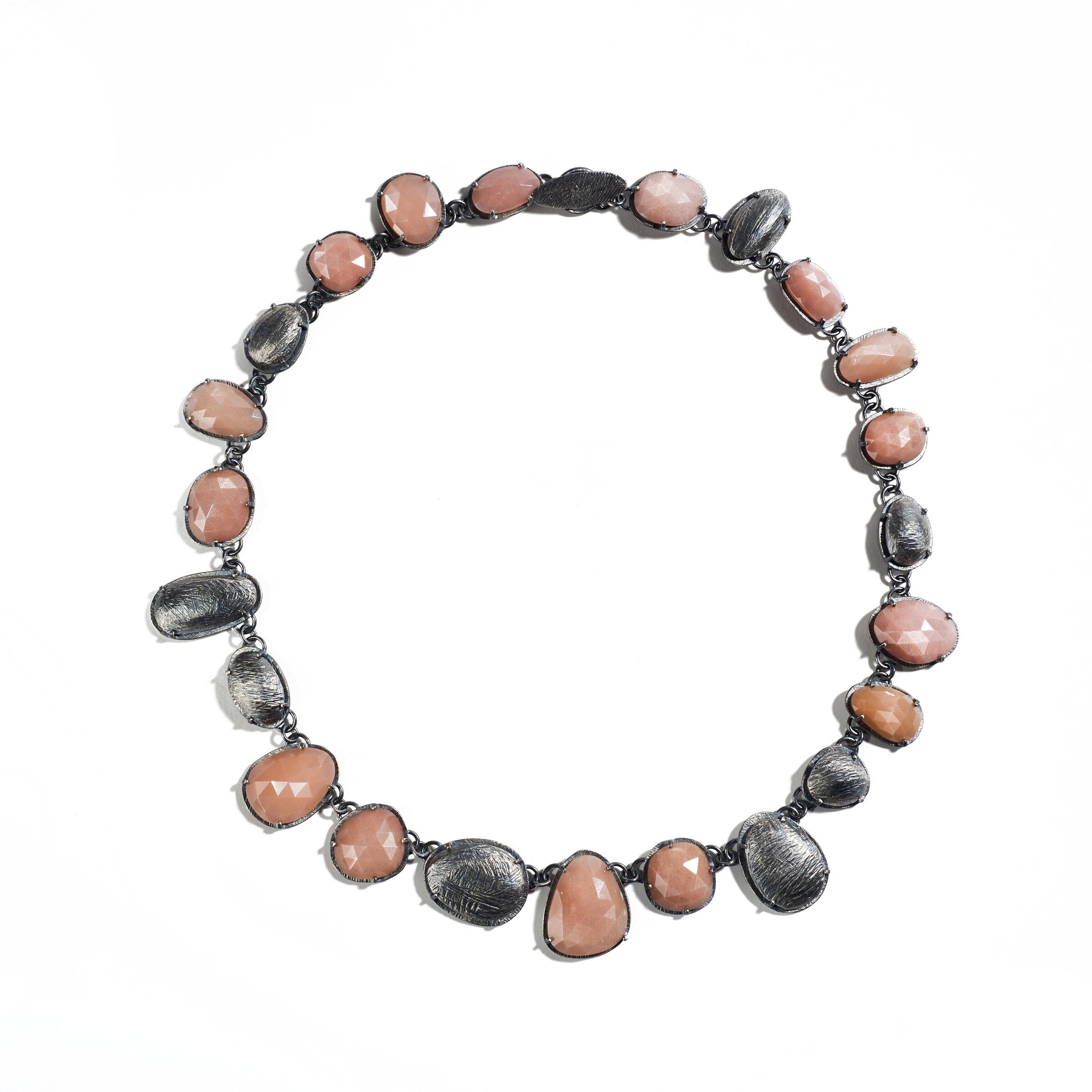 Carved Pebble Link Necklace