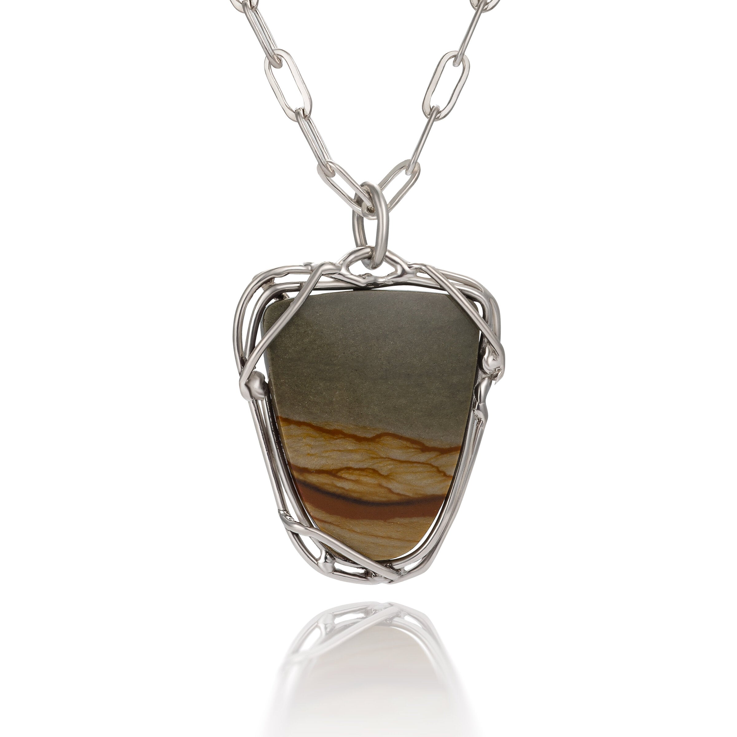 Owyhee Picture Jasper Pendant | Photo by Berlian Arts