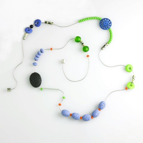 Carnival Necklace Blue/Green