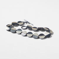 Half and Half Eclipse Circle Link Bracelet