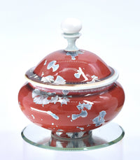 Scarlet Crystalline Jewelry Jar
