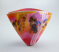 Color Field Vase in Ruby Amber