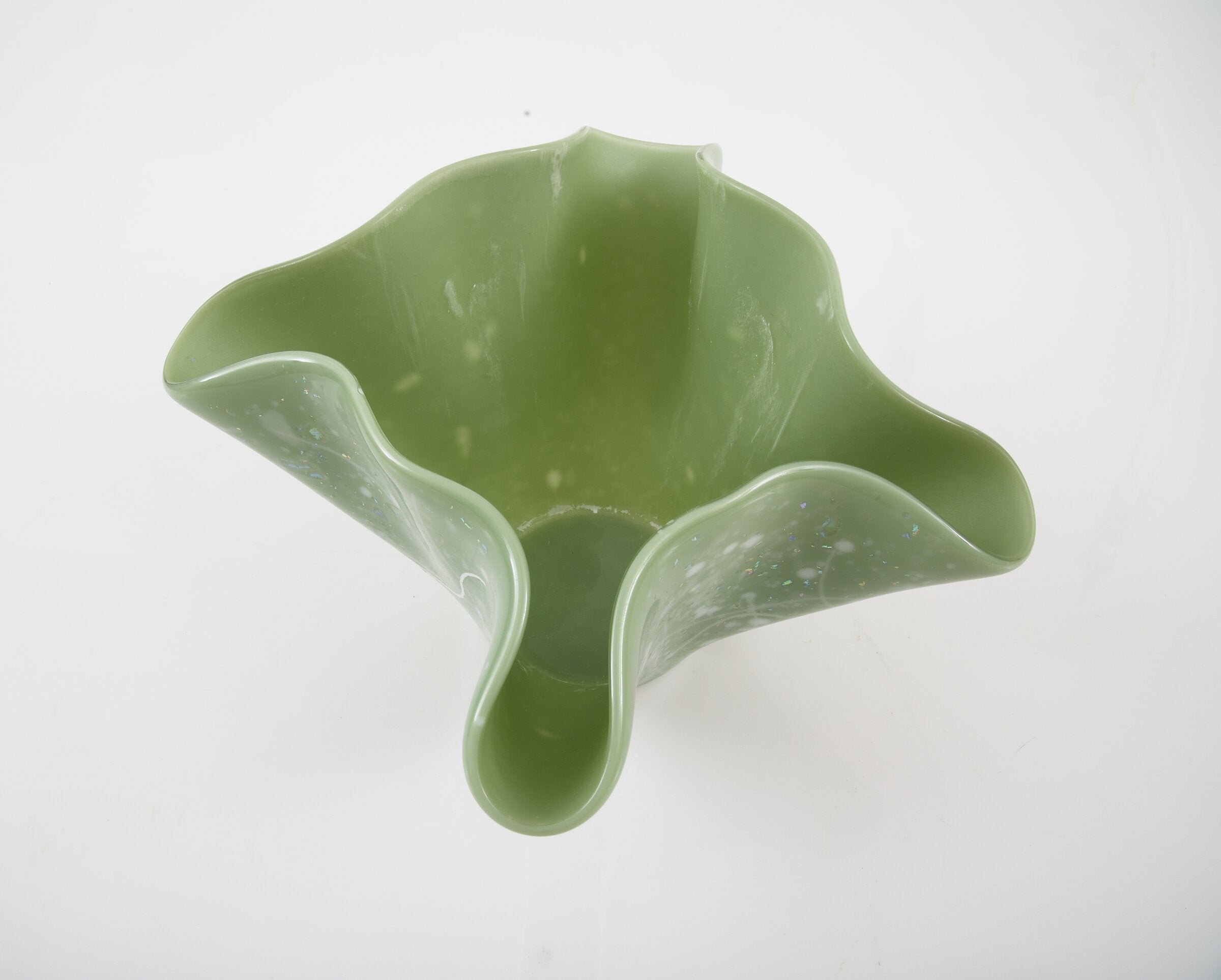 Echo of Green Art Glass Vessel