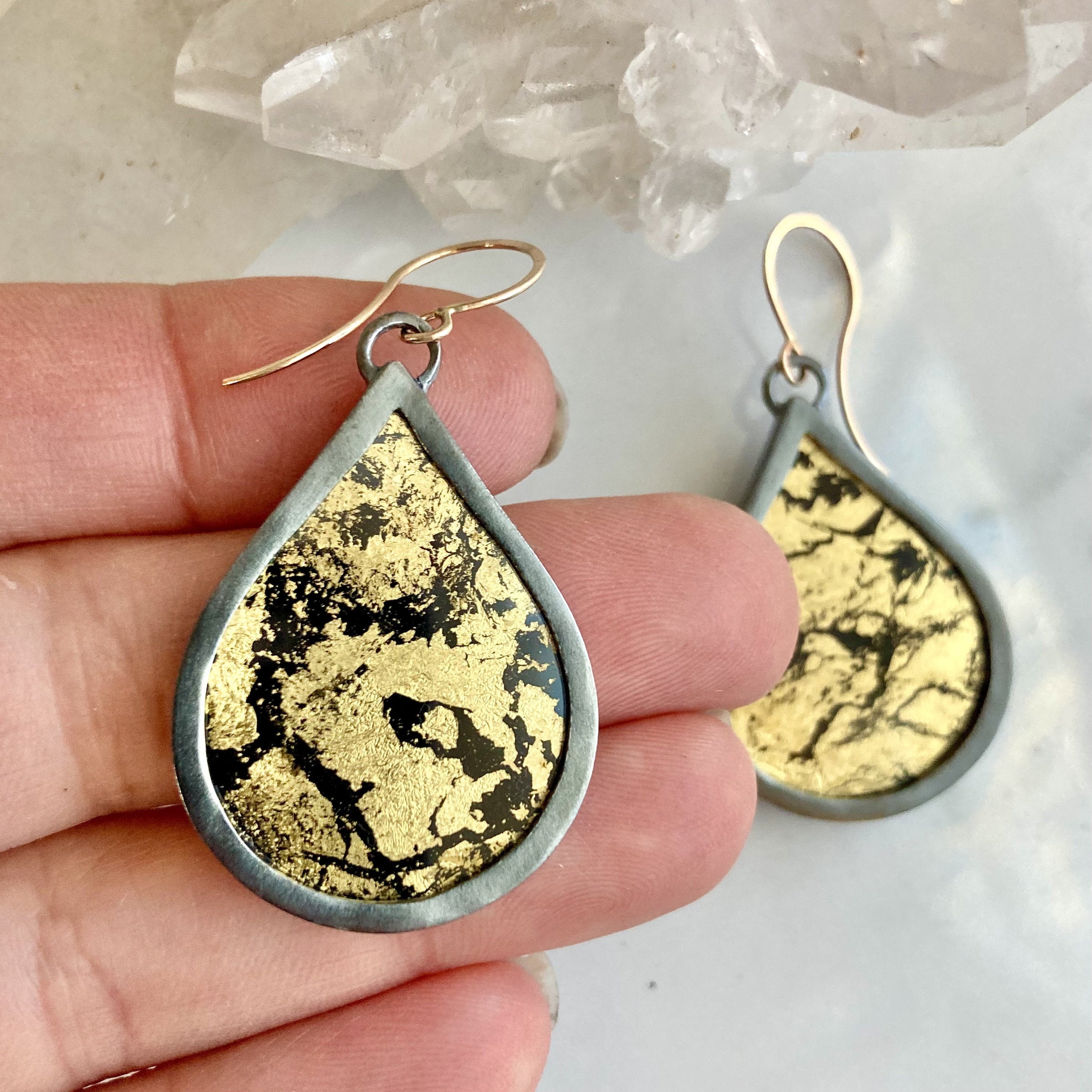 Golden Teardrop Earrings