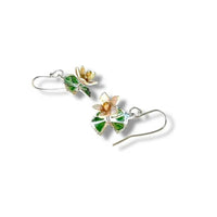 Plique a Jour Lotus Earrings