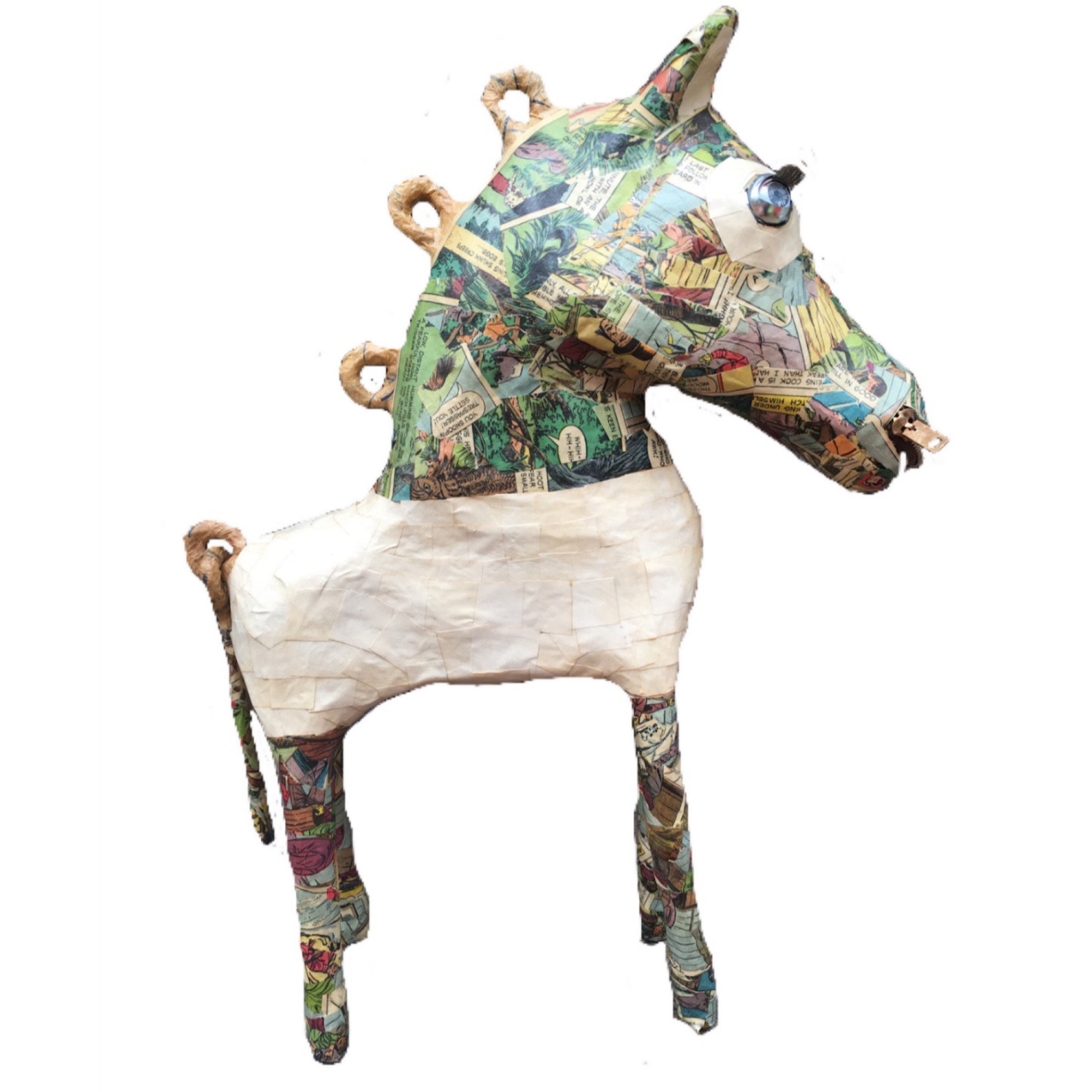 Comic Head Zippered Horse