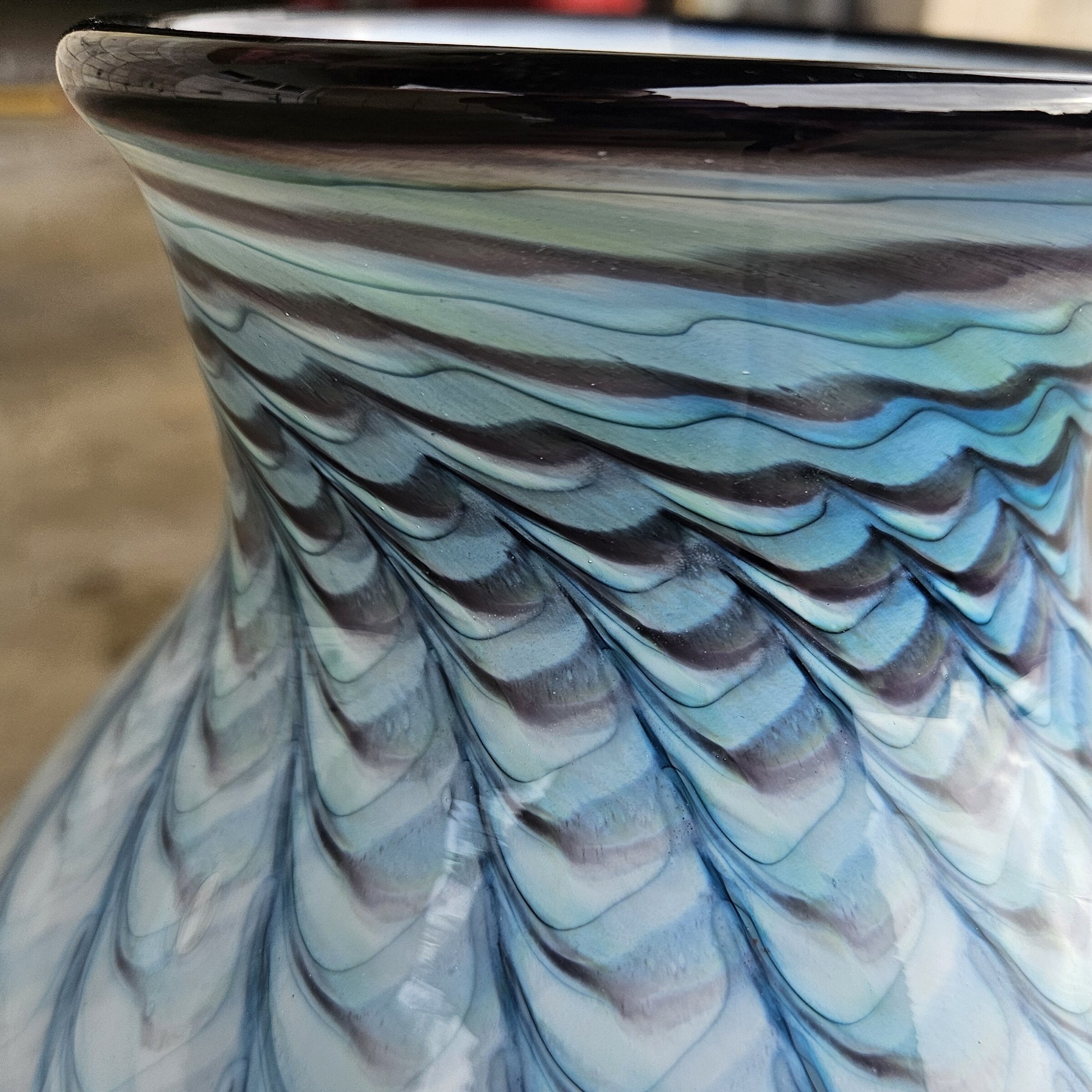 Clamshell Blue Vase