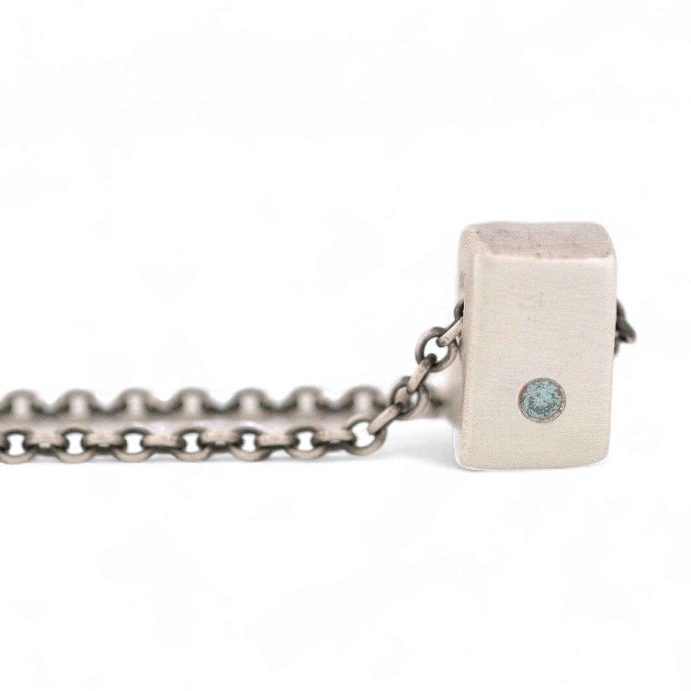 Cubular Blue Diamond Pendant